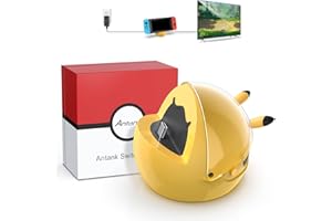 Antank Switch TV Dock Station compatible with Nintendo Switch/Switch OLED, Portable Switch Dock 4K HDMI Adapter/2 USB 3.0 Port/Type C Port, Replacement Charging Dock for Official Switch Yellow