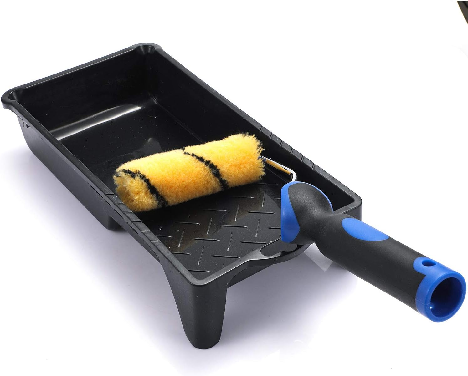 4 inch Paint Roller, Paint Roller Tray Set-Mini Roller Frame with Covers, Roller Naps, Small Roller, 12 Piece Paint Roller Tool Kit for Home Repair and Professional Painting - - 