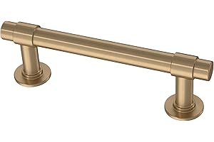 Franklin Brass - Francisco Champagne Bronze Gold Cabinet Handles 3 Inch (3") Hole Center Pulls | Easy Install, Durable Hardware for Kitchen Cabinet Door, Drawers, Dresser Pull, Furniture (10 Pack)