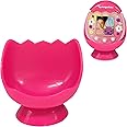 LeoTube Desktop Dock Cradle Stand for Tamagotchi Pix Interactive Pet Machine with Camera, Holder Stand Compatible with New Tamagotchi Pix Electronic Pet Accessory (Only Holder Stand) (Pink-Pink)