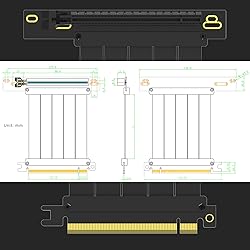 GLOTRENDS 100mm PCIe 3.0 X16 Riser Cable for