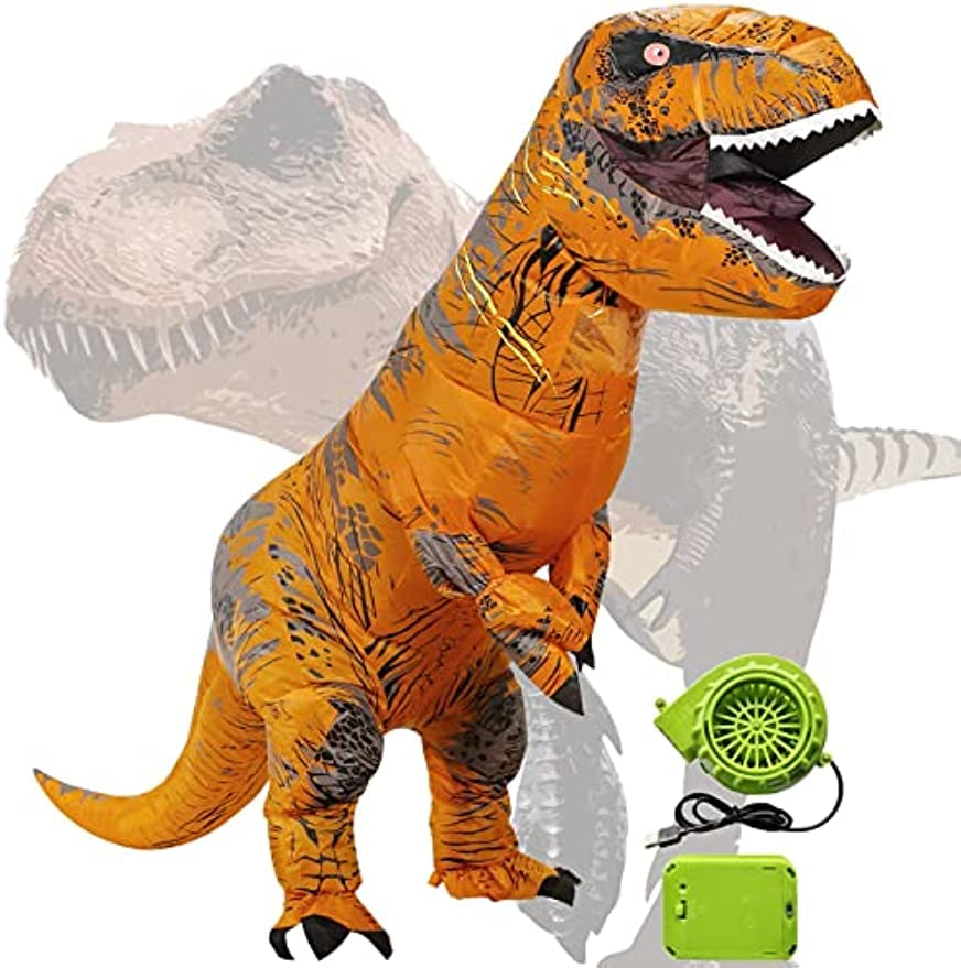 Photo 1 of wylksylk Inflatable T-Rex Dinosaur Costume, Inflatable Costume Dinosaur for Adults,Dinosaur Cosplay Party Halloween Christmas Costume