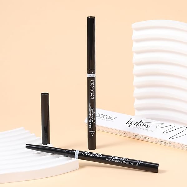 DOCOLOR EYELINER GEL PEN ULTRA-PIGMENTED WATERPROOF SMUDGE-PROOF GEL EYELINER PENCIL, WHITE