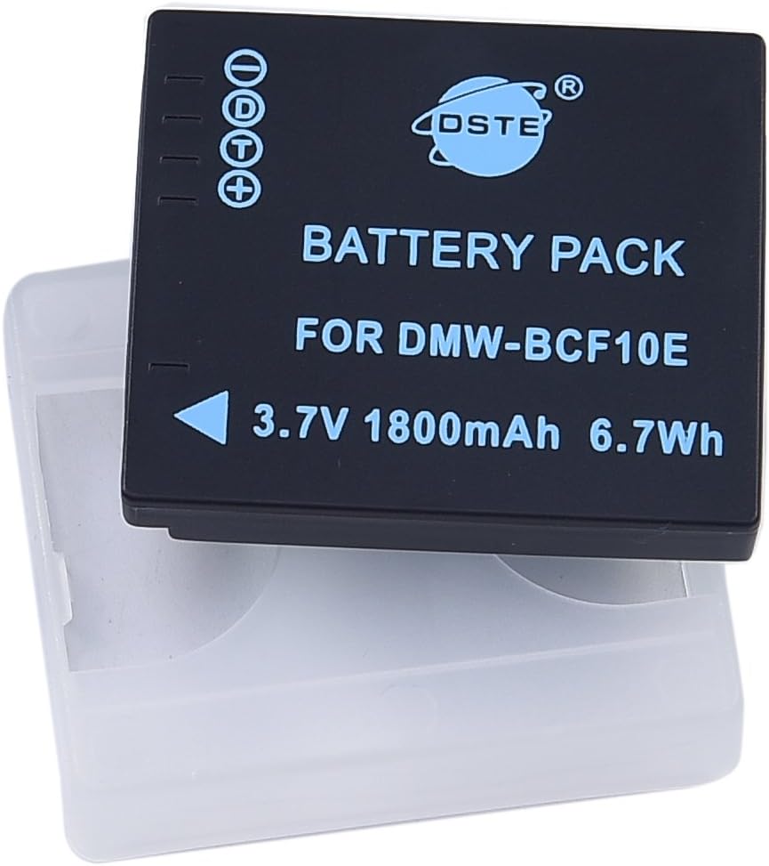 DSTE 2x DMW-BCF10E Rechargeable Li-ion Battery Compatible for Panasonic Lumix DMC-F2 DMC-F3 DMC-FH20 DMC-FH22 DMC-FH3 DMC-FT1 DMC-FT3 DMC-FS6 DMC-FS4 Camera as Panasonic DMW-BCF10PP CGA-S/106B - Image 5