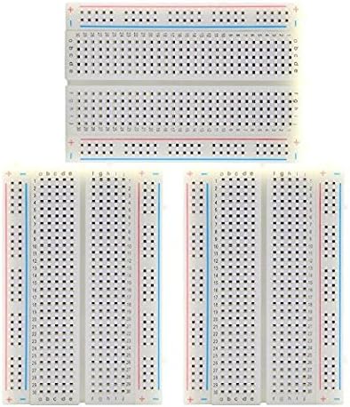 Haitronic 3pack 400 tie/ hole Solderless BreadBoard, 400 tie-points breadboard for Arduino prototyping, Raspberry pi, orange pi, DIY experiment