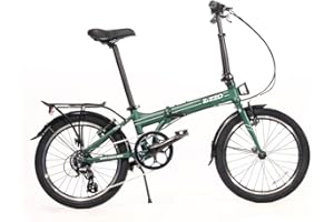 ZiZZO Forte Heavy Duty Folding Bike-Lightweight Aluminum Frame Genuine Shimano 20-Inch Folding Bike with Fenders, Rack and 30