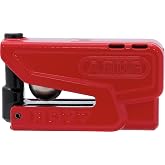 ABUS Brake Disc Lock Granit Detecto XPlus 8077 2.0 - Motorcycle Lock with Alarm and Intelligent Pre-Alarm - Made of Hardened Steel - for The Protection Motorcycles - Red
