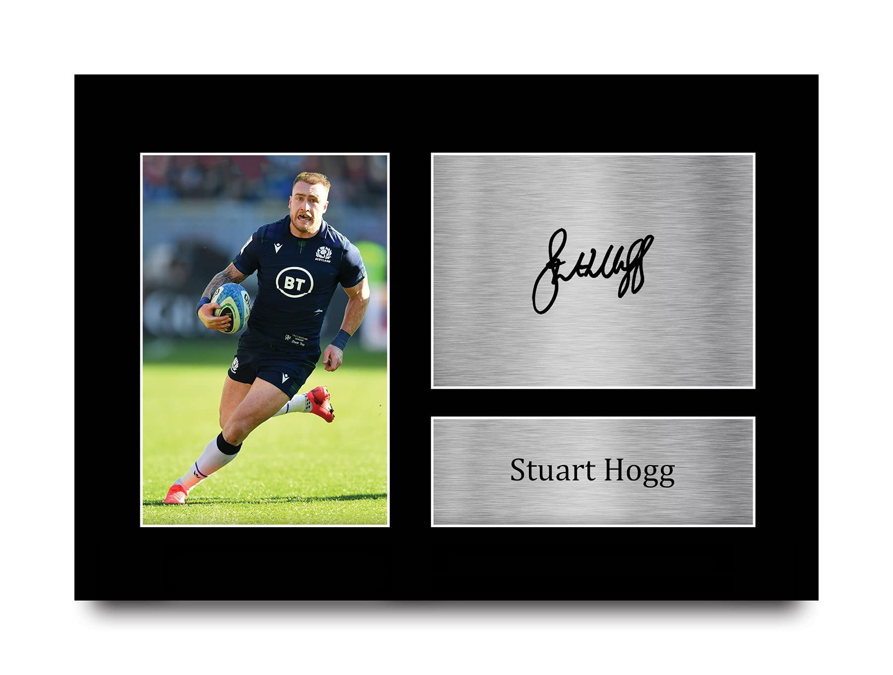 HWC Trading A4 Stuart Hogg Scotland Gifts Printed Signed Autograph Picture for Rugby Union Fans