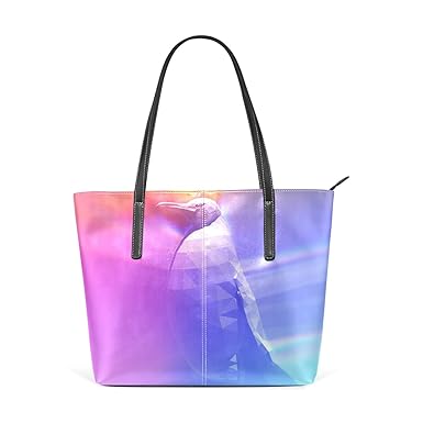 FeiHuang Penguin Leather Top Handle Satchel Girl Handbag Shoulder Tote Bag for Girls Women