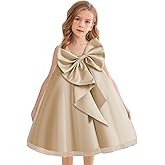 KAQININI A-Line Irregular Bow Dress Fancy Tulle Formal Pageant Wedding Birthday Party Dresses