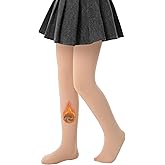 EVERGIFTKIDS Ultra Thick Fleece Lined Tights for Girls Toddler Thermal Warm Winter Black Thick Dance Leggings for Kids