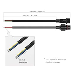 BTF-LIGHTING 5 Pin Electrical Connector 22AWG IP65