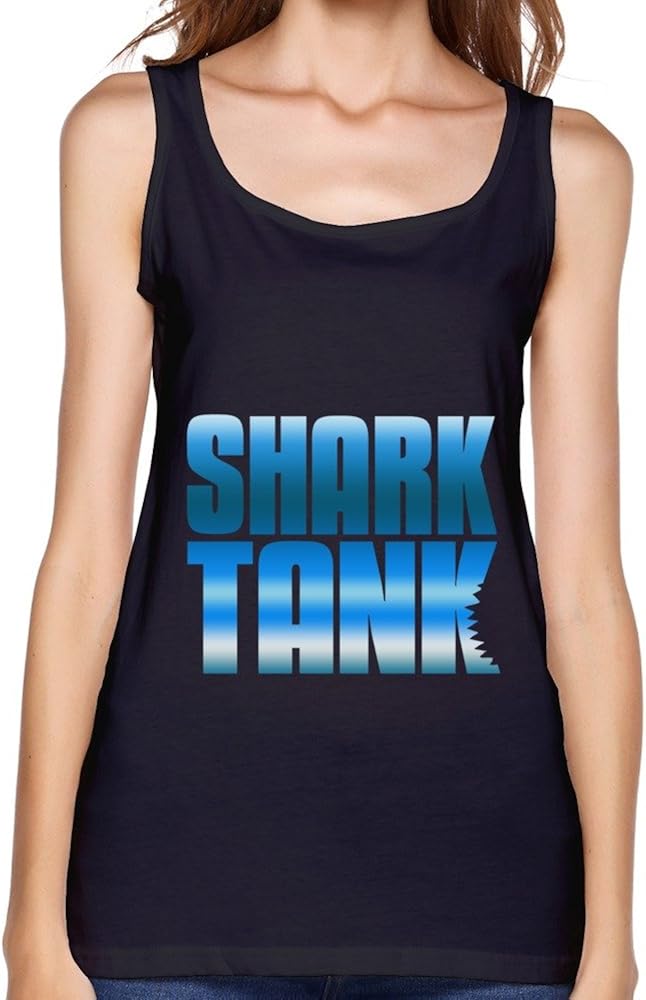 Shark Tank Graphic Tanktops for Woman Black