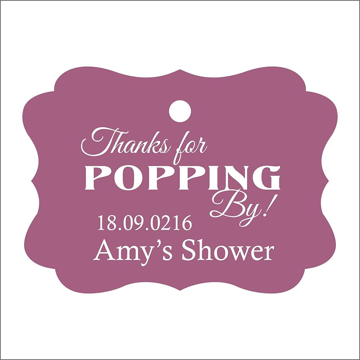 Amazon Com 100 Pcs Personalized Baby Shower Favors Tags Custom