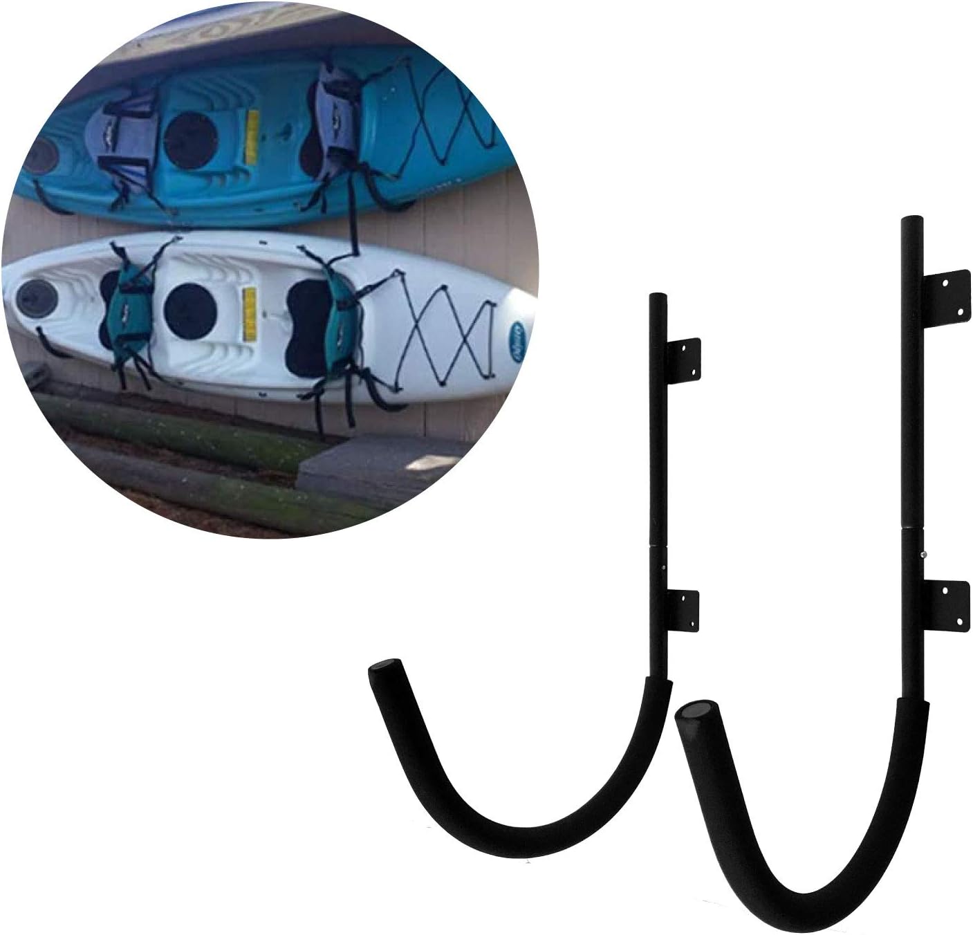 ASMSW 100 LB Kayak Wall Hangers,JShaped Outdoor Indoor