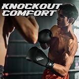 EVO Fitness Boxing Pads Gloves Set Matte Black 14oz Gloves Target Focus Mitts view 2