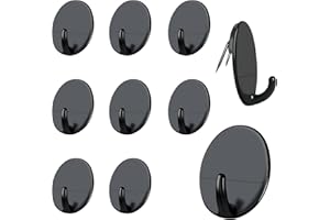 Mewuthede 10 Piece Cubicle Hooks,Metal Fabric Clip Hook,Cubicle Clips for Fabric Panels or in Bedroom, Kitchen, Bathroom, Officemate Cubicle Hooks (Black)