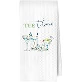 ERYBHKRTYH Golf Cocktail Kitchen Towels - Golf Lovers Decorative Waffle Dish Towels, Cocktail Golfing Gifts Hand Tea Towel, Cocktail Gifts, 16x24 Inch