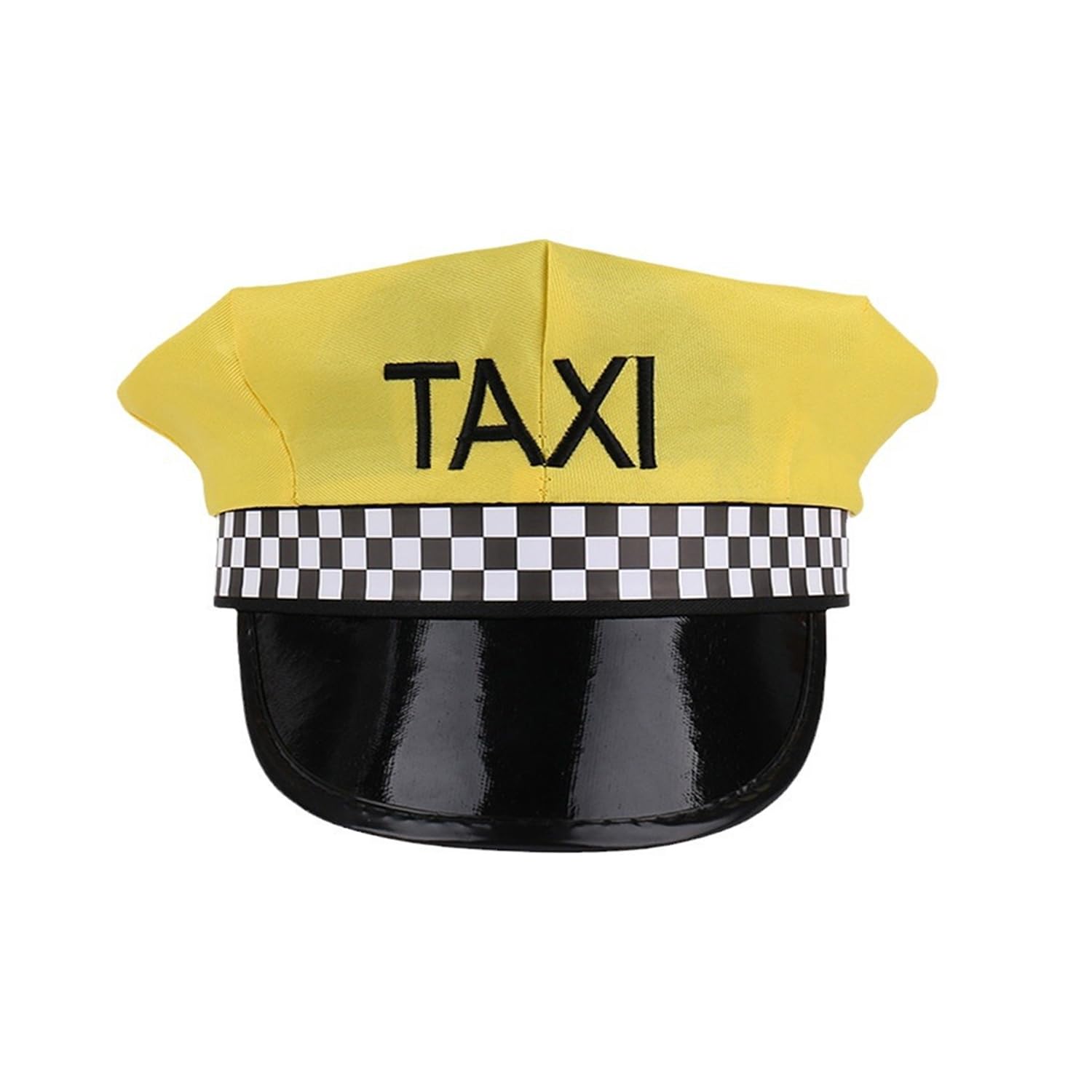 RmKbe Taxi Hat Yellow Taxi Cab Driver Hats Drivers Novelty Hat Chauffeur Hats Halloween Cosplay Costume Accessory for Adult