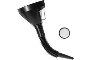 CCHRN Wide Mouth Oil Funnel with Flexible Extension, Automotive Funnels with Handle & Removable Mesh Filter, Large Plastic Fu