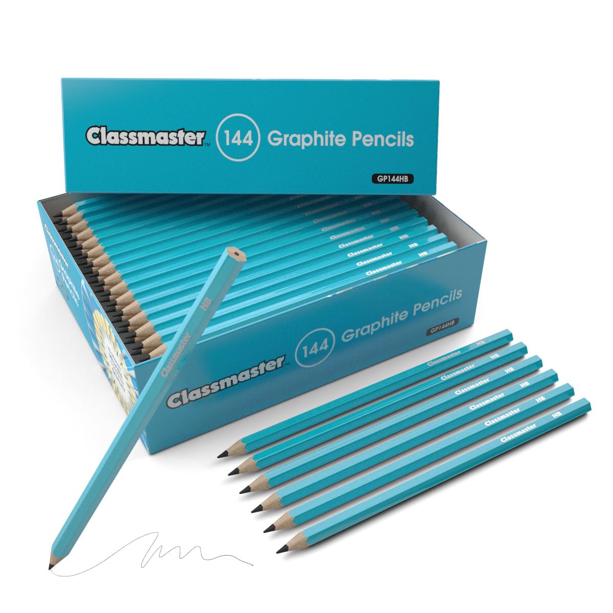 Classmaster GP144HB HB Graphite Pencils — Ideal for Art, Drawing, and Shading (Pack of 144)