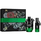 Viktor&Rolf - Spicebomb Nightvision Eau de Toilette Spring Gift Set - Woody & Spicy - Cologne for Men - With Notes of Citrus & Tobacco - Full Size, 3 Fl Oz & Travel Size, 0.68 Fl Oz
