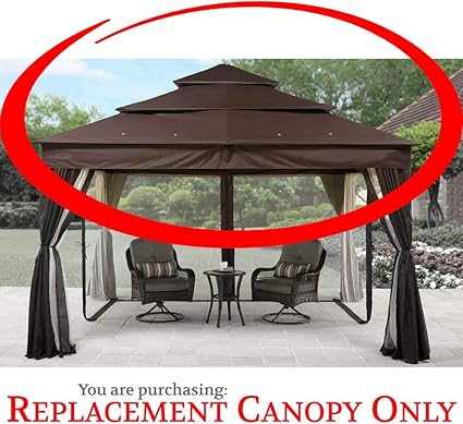 Amazon Com The Outdoor Patio Store Replacement Canopy For Brown Archer Ridge Gazebos By Better Homes Gardens Bhg Garden Outdoor