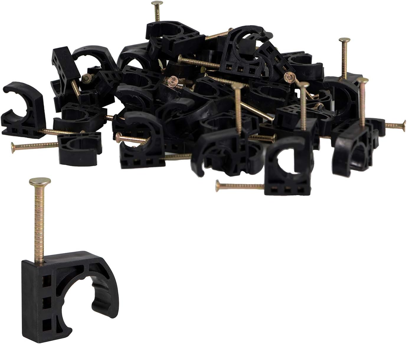 Highcraft ID223x50K Half Clamp JHook with Nail For Pex Tubing Pipe