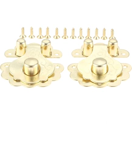 5 Sets Antique Bronze Wood Case Latches - 28x23mm Zinc Alloy Chest Box Clasp Closures With Screws