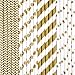 eBoot Drinking Straws Paper Straws for Celebrations, Christmas, Birthday, Wedding, Baby Shower and Party, 100 Pieces (Gold)