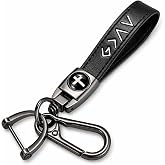 TLOEP Christian Cross Leather Keychain for Men &ndash; Christian Gift for Dad Husband Son