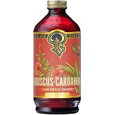 Portland Syrups Hibiscus Cardamom Syrup for Cocktails, 12 oz, 12 Servings | Floral hibiscus with warm cardamom mixer for cocktails, teas, sodas, coffee drinks, spritzers and more