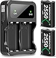 Controller Battery Pack for Xbox One/Xbox Series X|S, BEBONCOOL 2x2550 mAh Rechargeable Battery Pack for Xbox Series X|S/Xbox One/Xbox One S/Xbox One X/Xbox One Elite Controller-Green