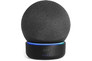 GGMM Battery Base, for Echo Dot 4th & 5th Generation (Not Include Speaker), Portable Battery Base, 7 Hours Playtime, Black