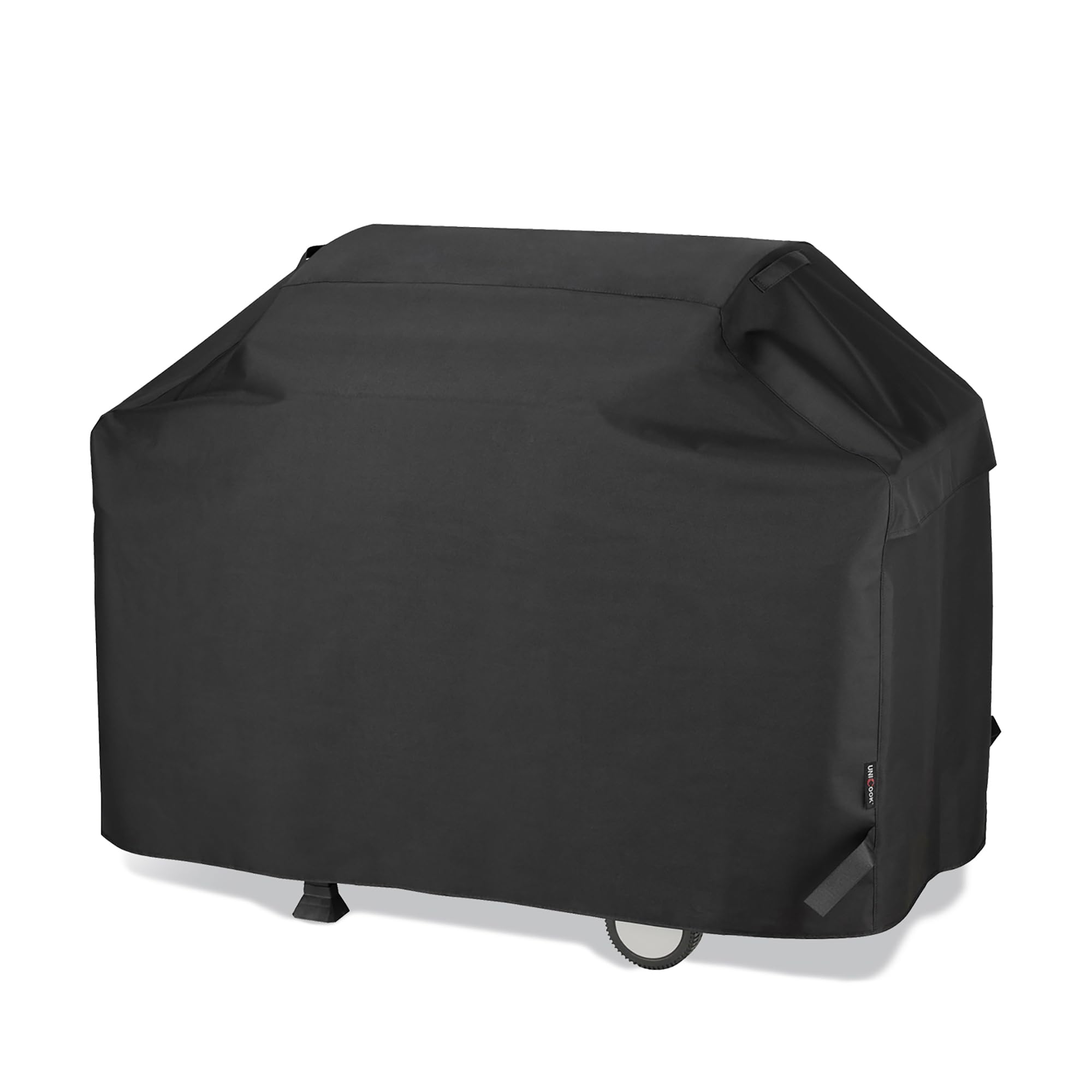 Unicook Barbecue Cover, Waterproof Heavy Duty Outdoor Gas Grill BBQ Cover with Air Vent, Fade and UV Resistant Oxford Fabric, Windproof, Fits Weber, Char Broil Barbecues etc (70 inch/178cm, Black)