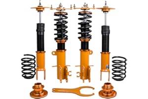 maXpeedingrods Coilovers for Nissan Altima 2007-2013,for Nissan Maxima 2009-2014, 24 Levels Damper Adjustable Coilovers Suspension Kit, Coil Spring Shock Absorber Amortiguador Lowering Kit Gold