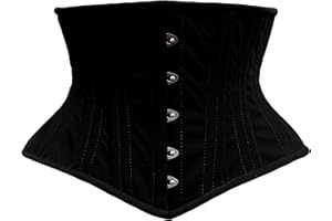 Cincnher Women's Waspie Corset Underbust Waist Training Steel Boned Corset