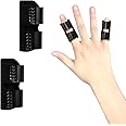 2 PCS Finger Splint, Adjustable Trigger Finger Splint, Straightener for Broken Strained Arthritis for Middle, Pinky, Index, Thumb Splints (Black)