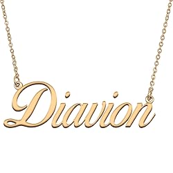 HUAN XUN Customized Custom Simple Any Name Necklace