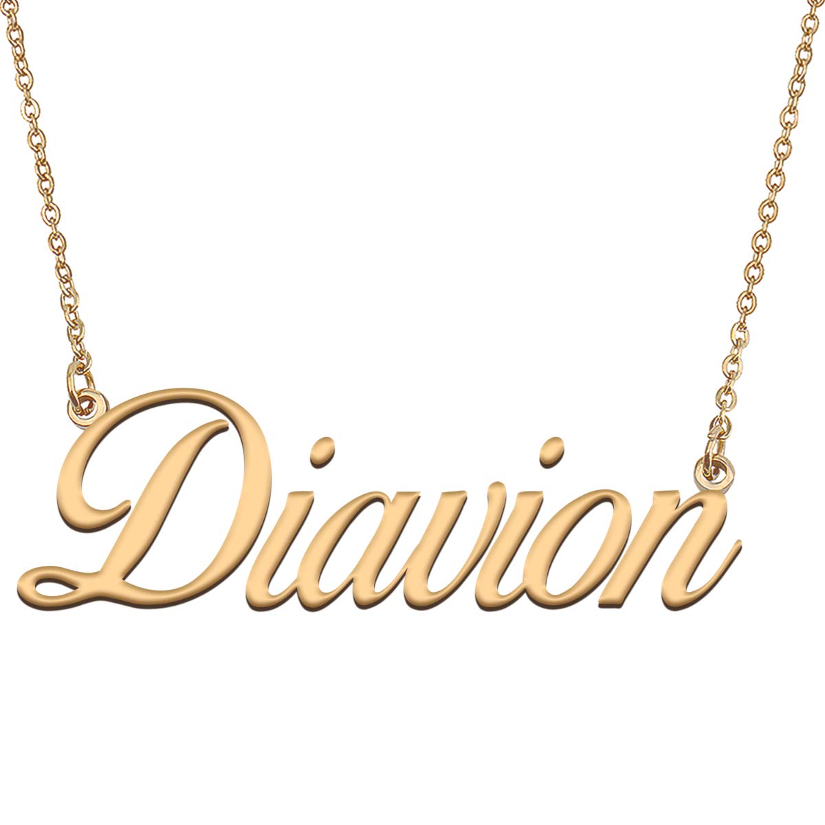 HUAN XUN Customized Custom Simple Any Name Necklace
