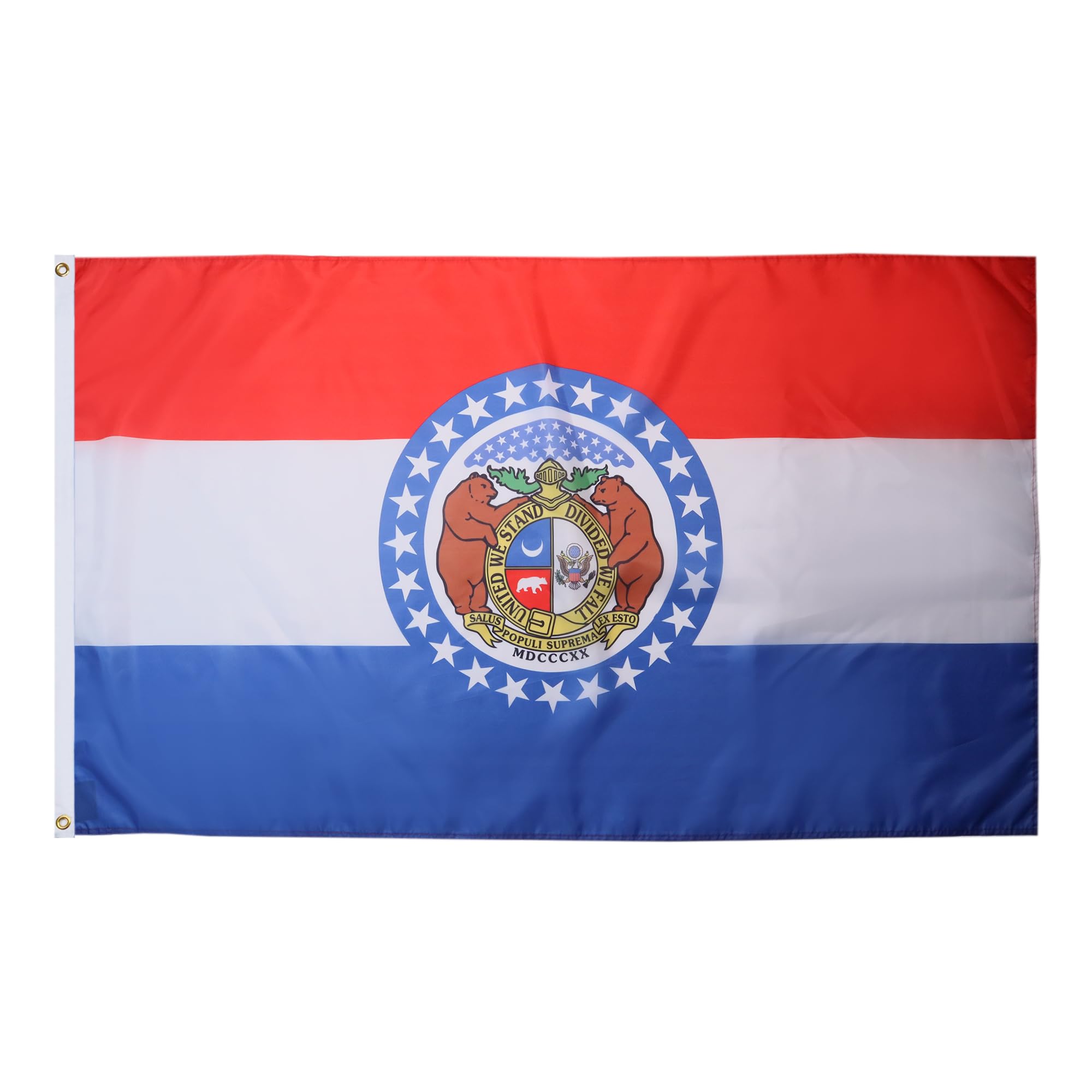 AZ FLAG - Missouri Flag - 3x5 Ft - 100D Polyester Us State Of Missouri Banner with Two Metal Grommets - Fade Resistant - Vivid Colors - 3' x 5' Feet - 150x90 Cm — image 1