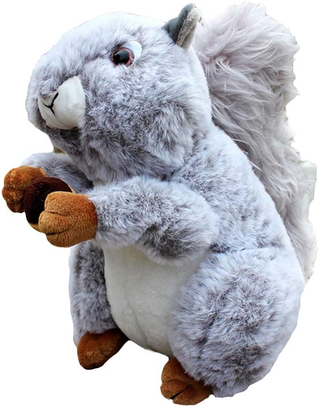 Anniston Plush Toy, Cute Simulation Squirrel Animal Stuffed Doll Soft Fluffy Sofa Couch Decor Toy Ultra Soft Furry Stuffed Animal Plush Gifts for Kids Boys Girls Small Dogs
