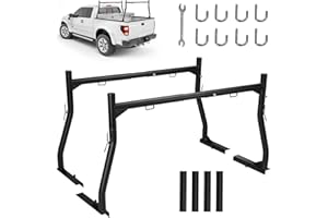OKSTENCK Truck Rack, 46-71inch Width, Retractable Expandable Carbon Steel Rear Rack 800 lb Weight Capacity for Trailer Ladder