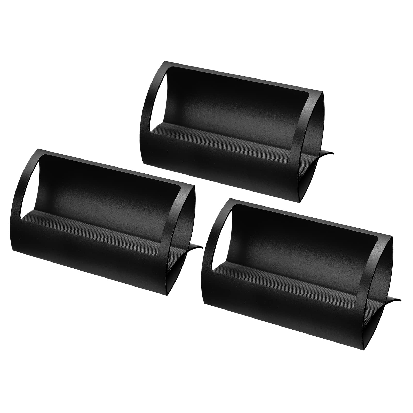 PATIKIL Business Card Holder, 3 Pack Aluminum Name Card Collection Display Stand Organizer for Office Desk, Black