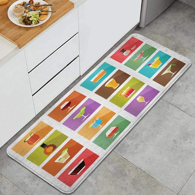 Amazon.de: PANILUR Küchenfußmatten Küche Bodenmatte Komfort，Alkohol