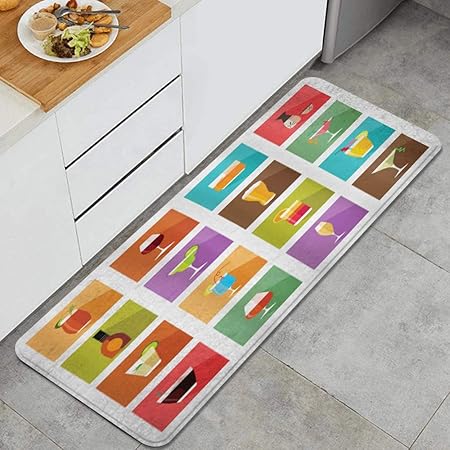 Amazon.de: PANILUR Küchenfußmatten Küche Bodenmatte Komfort，Alkohol