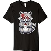 Sugar Skull Raccoon Halloween Graphic Premium T-Shirt
