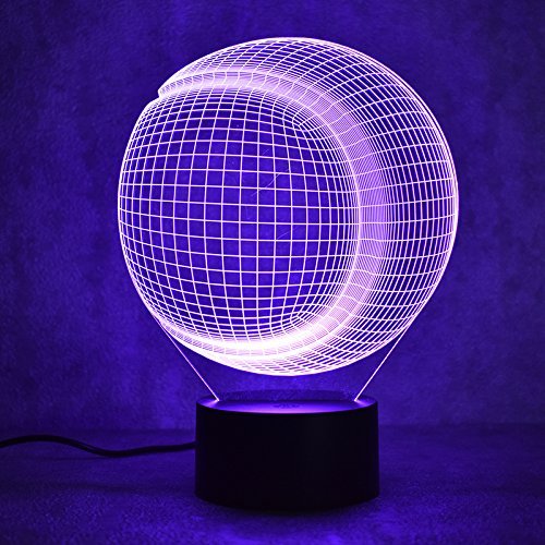 3D Baseball Softball Night Light Table Desk Optical Illusion Lamps 7 Color Changing Lights LED Table Lamp Xmas Home Love Brithday Children Kids Decor Toy Gift