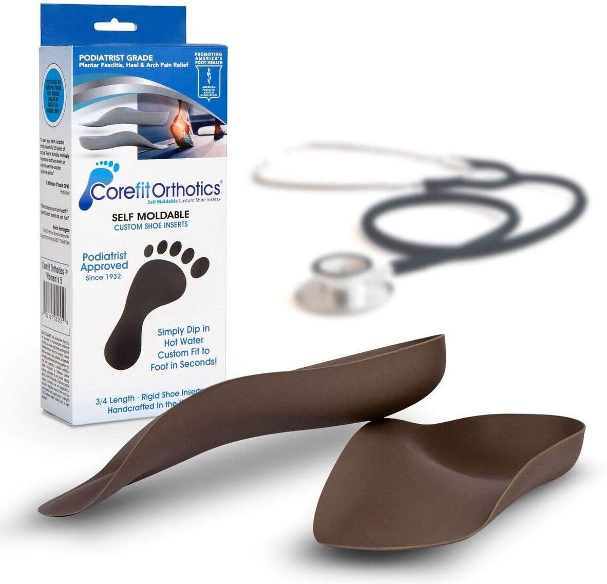 COREFIT CUSTOM FIT ORTHOTICS, Simply Dip in Hot Water. Custom Fit in Seconds. FIGHT PLANTAR FASCIITIS - Image 4