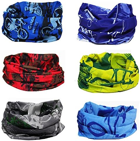 Multifunctional Sports Headband, AODOB Outdoor Magic Headbands Headwear for Men and Women Sport Seamless Bandana Tube Scarf for Running Yoga Work Out UV Resistence (Bicycle(6Pcs))